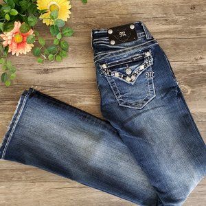 Miss Me | Square Rhinestone Bootcut Jeans